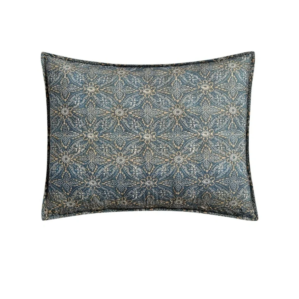 NWT | POTTERY BARN SET OF TWO EMERSON STANDARD PILLOW SHAMS HAND QUILTED COTTON